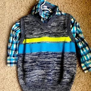 Boys Gymboree vest and long sleeve button up shirt